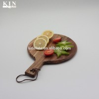 Market popular natural acacia wood round serving paddle