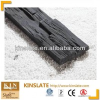 black artificial stone wall cladding