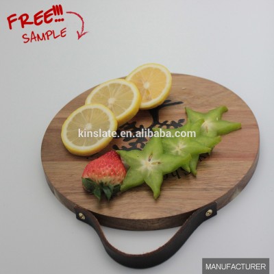 High quality dia 30cm natural acacia wood round cutting board