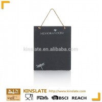 The natural black slate memo chalkboard for home decoration with different shape