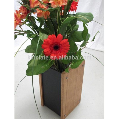 2017 Newest Unique Contemporary Styling Oak And Slate Vase for home and garden