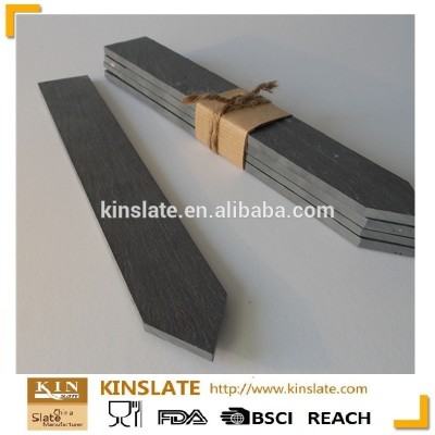 Factory Direct Price Handmade Decorative Arrow Shape Edge Black Slate Plant Label For Garden