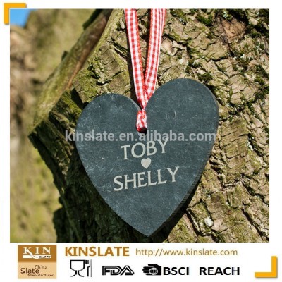 Eco-friendly cute decoration natural slate hanging gift