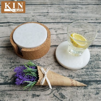 Chinese like round marble coaster natural for drink