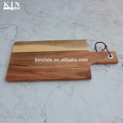 Market of China rectangle natrual acacia wood serving paddle for home