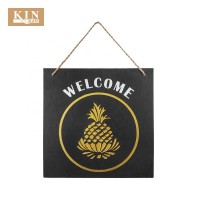 Engraving square black slate chalk board