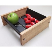 Unique long lasting Oak slate fruit bowl fruit platter for friends and family