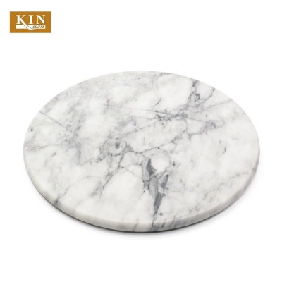 Good touch white round marble plate